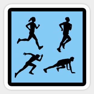 Running Figures - Cool design Sticker